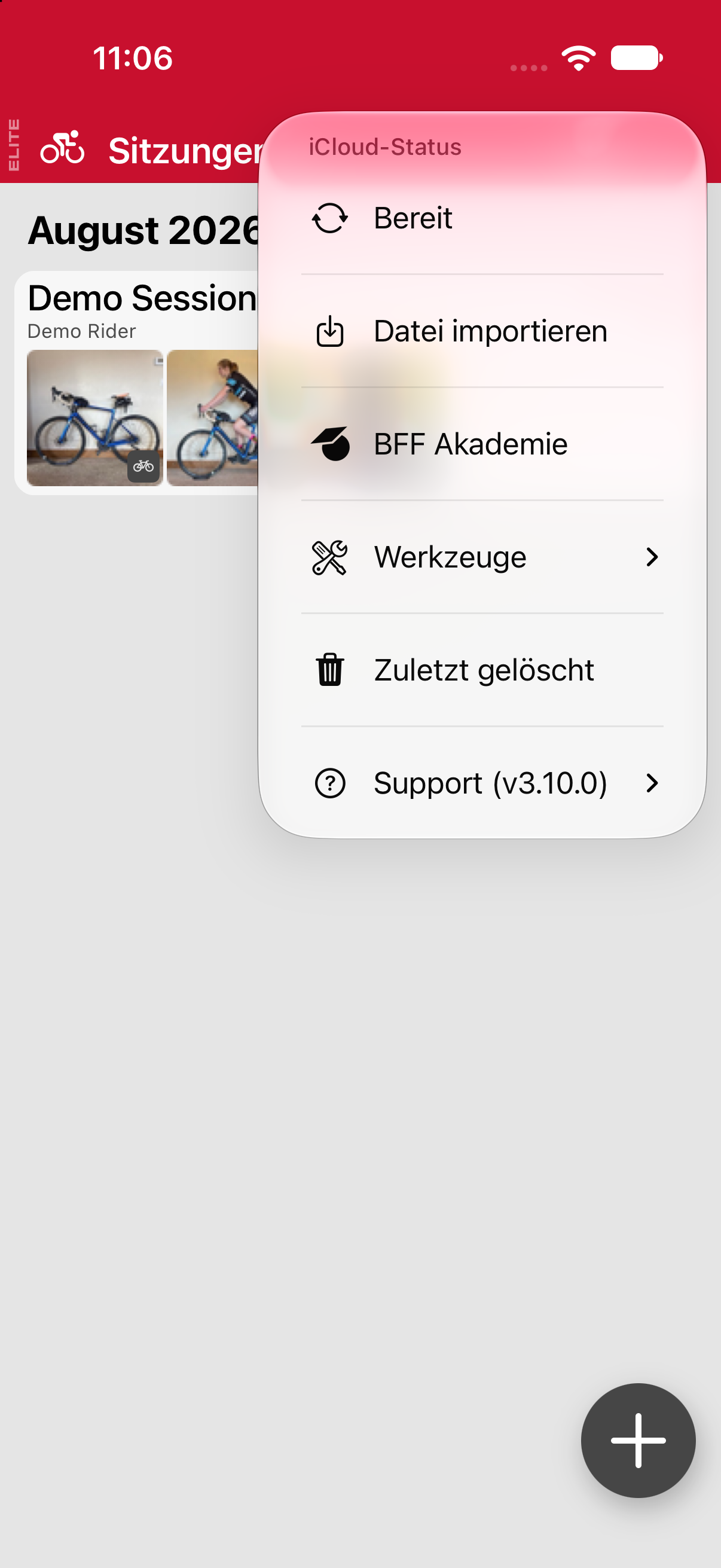 Das Hauptmenü.