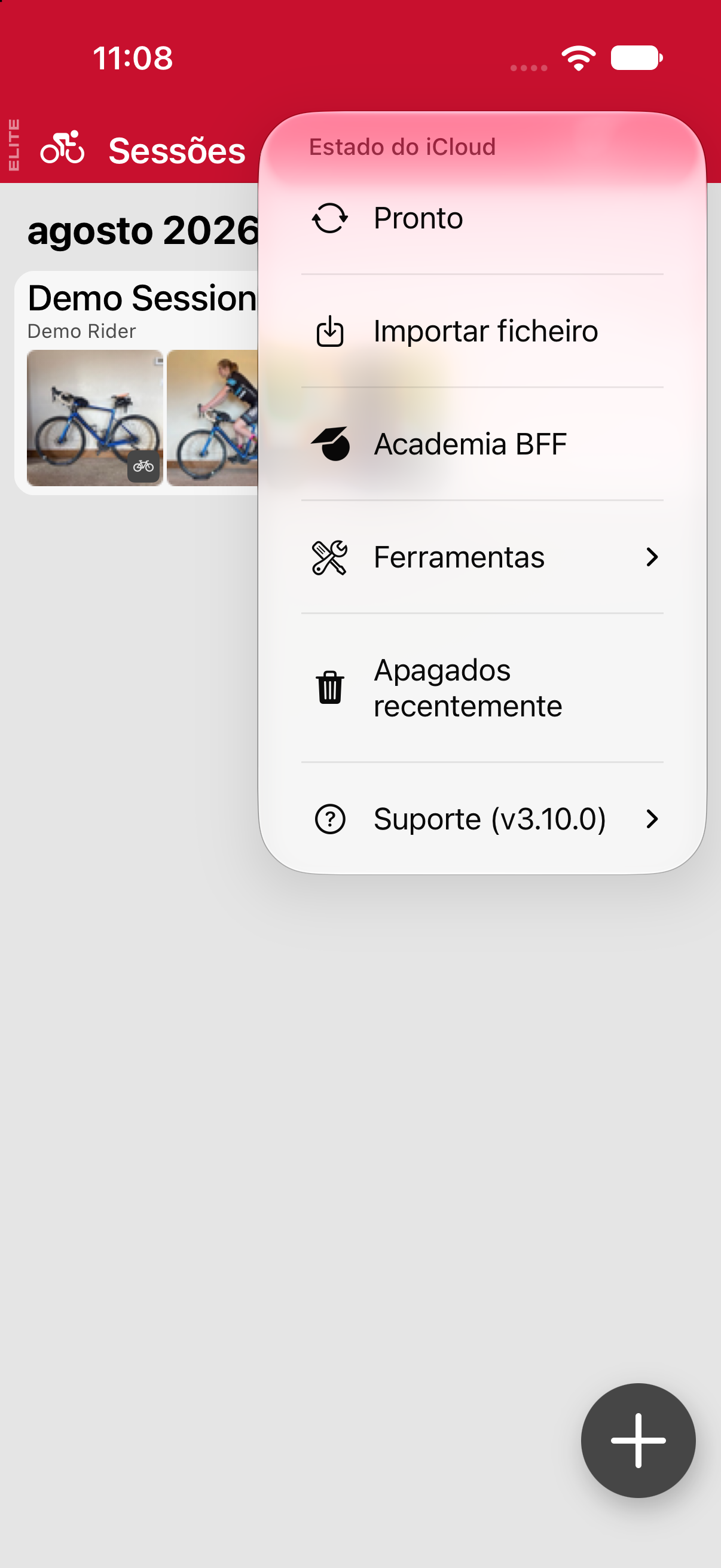 O menu principal.