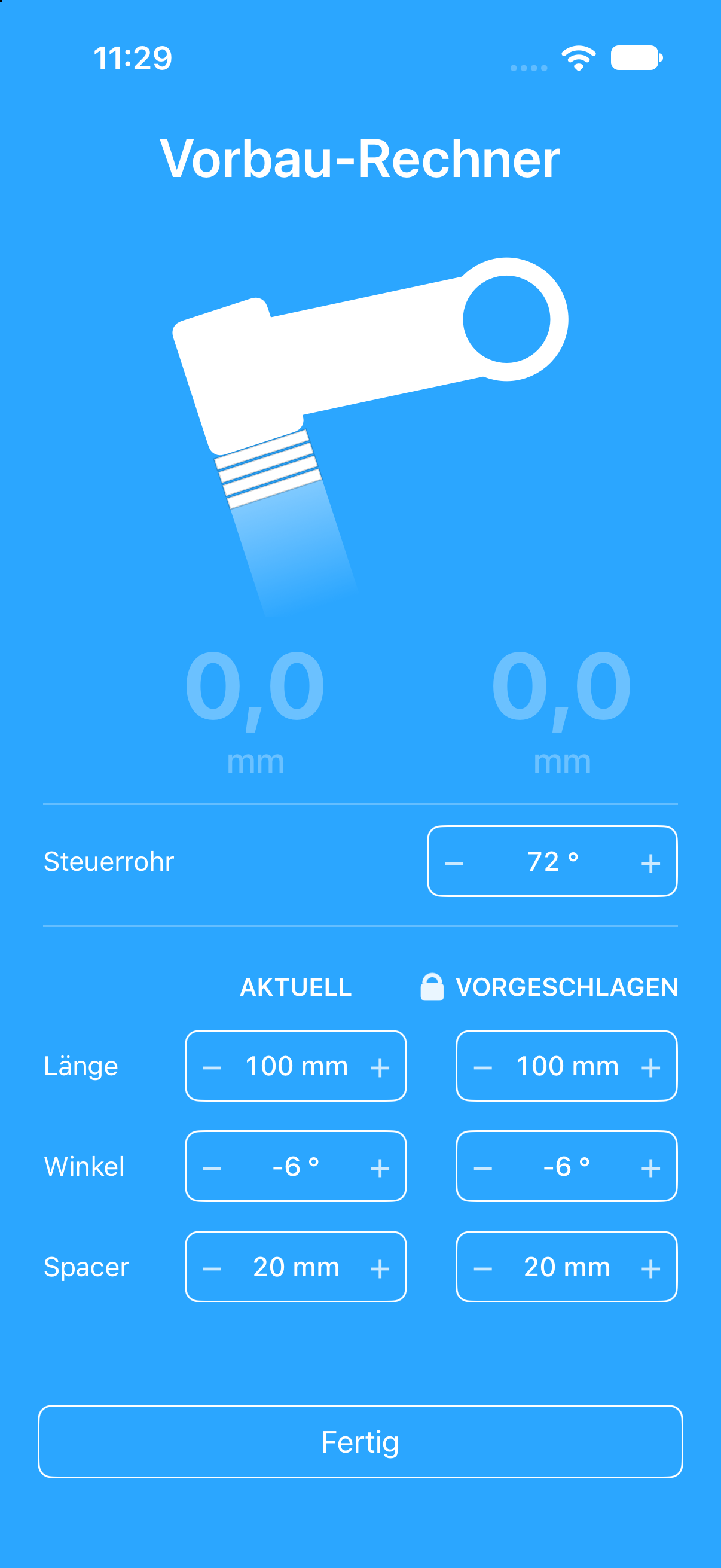 Der Vorbau-Rechner.