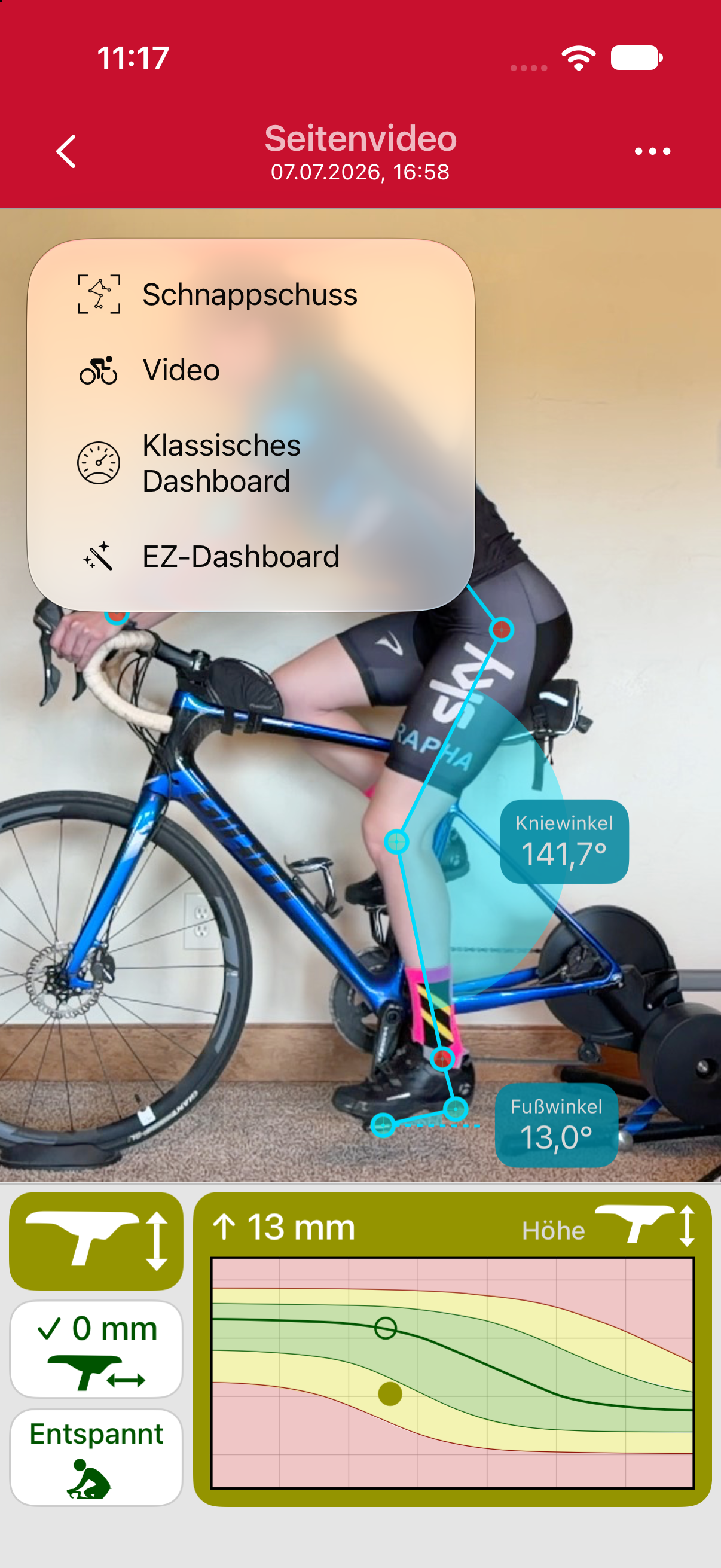 Tippen Sie auf die Schaltfläche oben links, um die Ansicht zu wechseln.