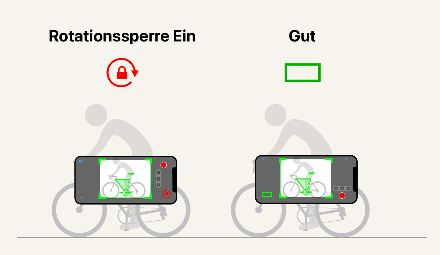 Schalten Sie die Ausrichtungssperre aus. Ist die Ausrichtungssperre Ihres Telefons aktiv, kann sich die App nicht ausrichten. Schalten Sie sie aus, damit der Kamerabildschirm richtig herum steht.