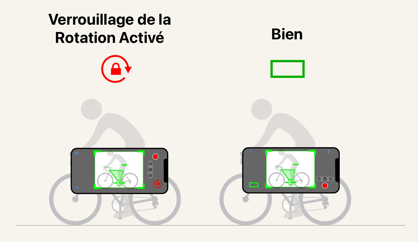 Désactive le verrouillage de l'orientation. Si le verrouillage de l'orientation de ton téléphone est actif, l'app ne peut pas s'orienter. Désactive-le pour que l'écran de la caméra se place dans le bon sens.