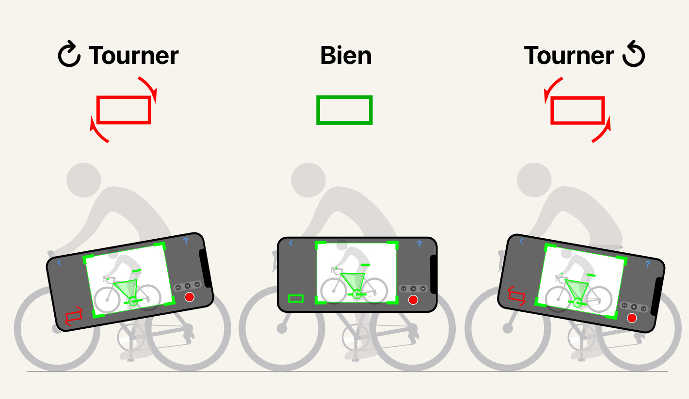 Garde le téléphone de niveau. Tiens-le droit, sans l'incliner. Une caméra pivotée fausse tous les angles que l'app mesure.