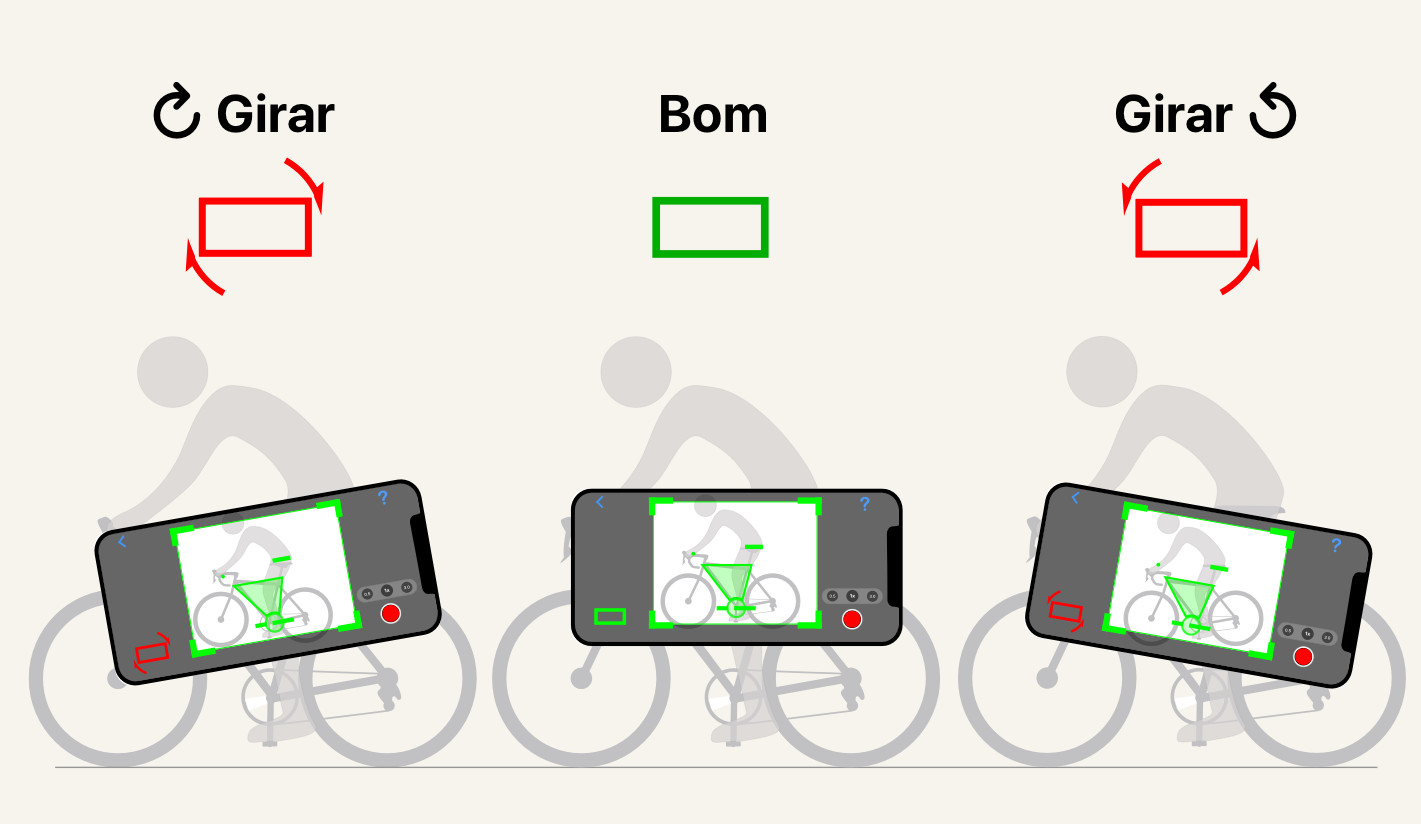 Mantém o telemóvel nivelado. Segura-o direito, sem o inclinar. Uma câmara rodada estraga todos os ângulos que a app mede.