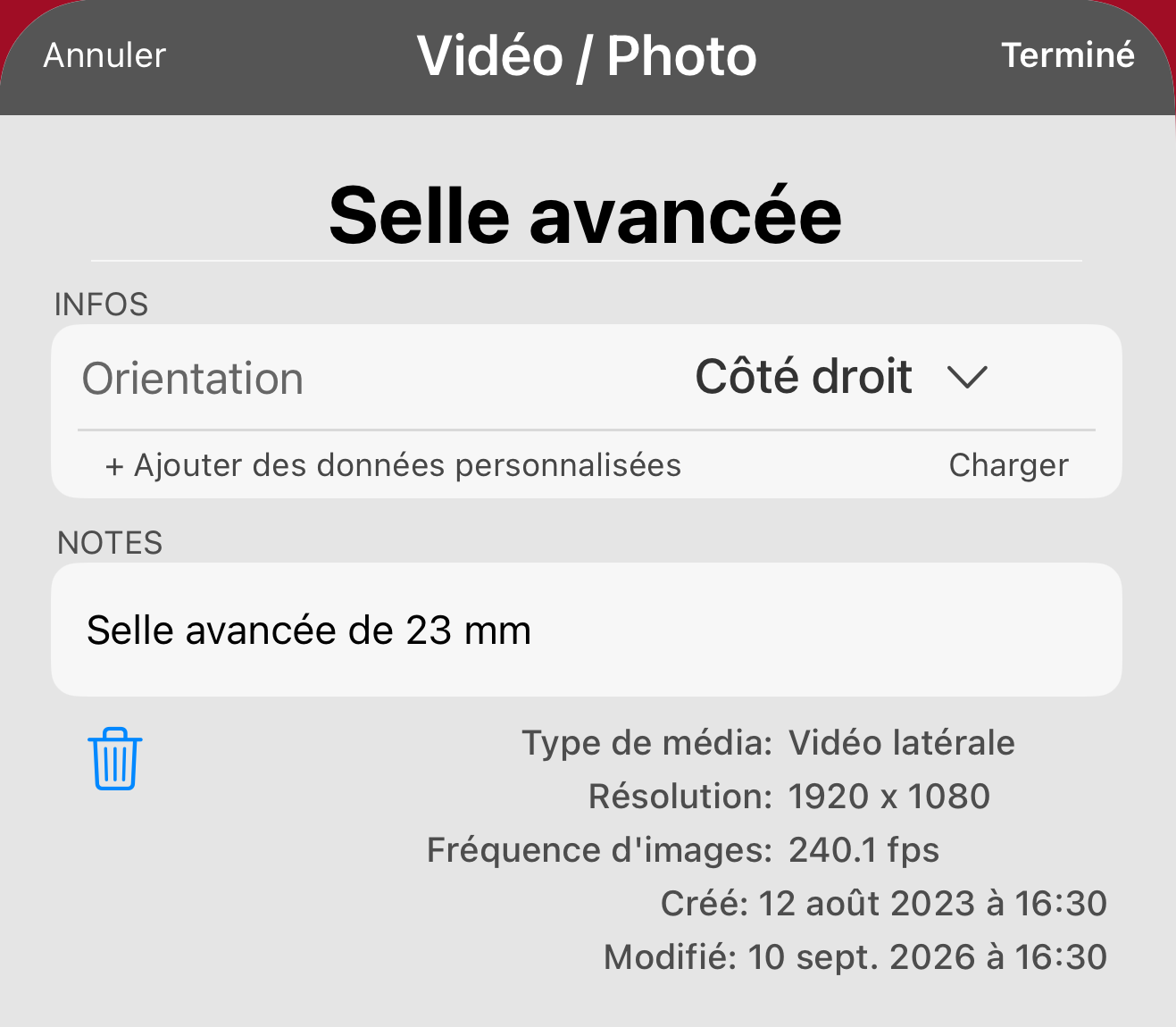 Nommer un enregistrement et noter ce qui a changé.
